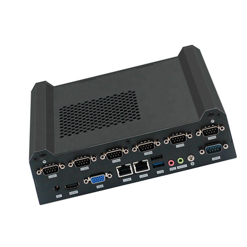 Intel®3th Ivy Bridge i3 i5 i7 dual core industrial mini computer 6 serial port 2 NIC DC power