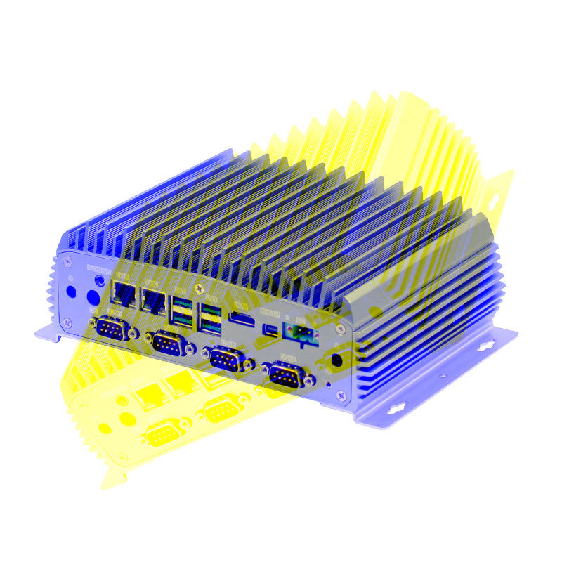 11th Gen Tiger Lake Industrial Mini PC , 6COM 2 Gigabit LAN Mini Fanless Computer DP display