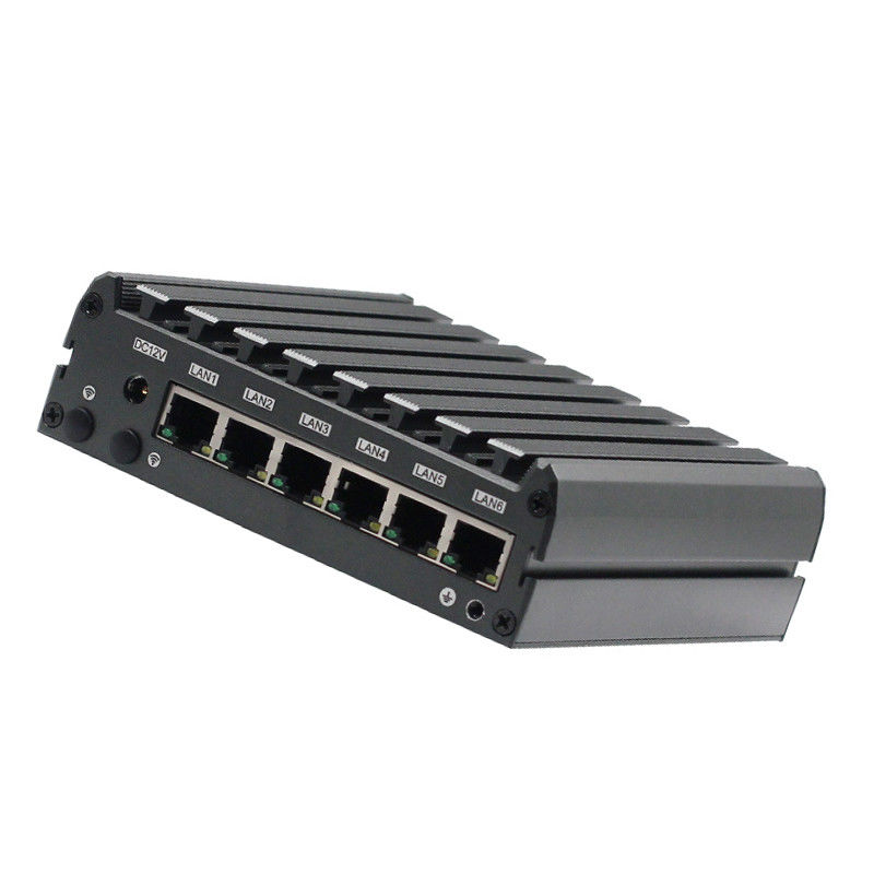 Quad Core J1900 Firewall PC , Fanless Mini Computer Support PFsense Mikrotik